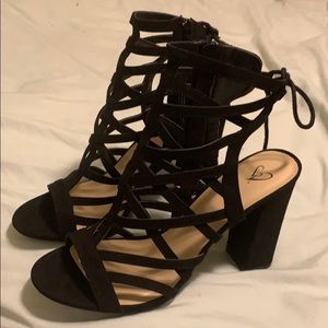 Black Strappy Heels